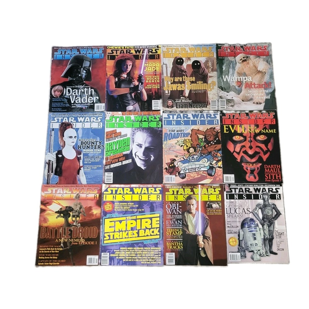 Star Wars Insider Magazine Lot Of 12 Early Issues 30's-50's